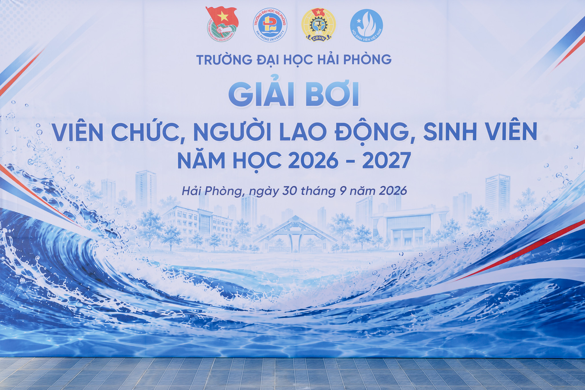 Sôi nổi Giải bơi dành cho viên chức, người lao động và sinh viên Trường Đại học Hải Phòng năm 2026